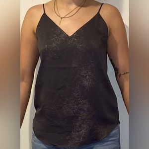 Express lightweight silver/grey sparkly tank top size S